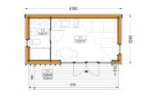 Abri de jardin en bois EVELIN PLUS (Isolé RE2020, 34 mm + bardage), 6x3 m, 15 m² specification 1