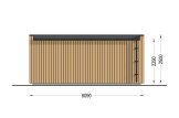 Abri de jardin en bois INES (Isolé, 34 mm + bardage), 6x3 m, 18 m² specification 4