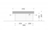 Chalet de jardin NINA S (Isolé, 44+44 mm), 6x6 m, 36 m² specification 4