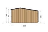 Abri de jardin en bois TONIA PLUS (Isolé RE2020, 34 mm + bardage), 5x3 m, 15 m² specification 4