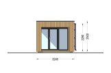 Abri de jardin en bois INES PLUS avec terrasse (Isolé RE2020, 34 mm + bardage), 6x3 m, 18 m² specification 5