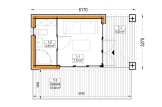 Abri de jardin en bois INES PLUS avec terrasse (Isolé RE2020, 34 mm + bardage), 6x3 m, 18 m² specification 1