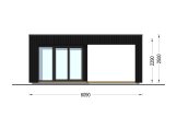 Abri de jardin en bois INES avec terrasse (34 mm + bardage), 6x3 m, 18 m² specification 2