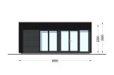 Abri de jardin en bois INES (Isolé, 34 mm + bardage), 6x3 m, 18 m² specification 2