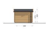Garage en bois à toit plat MODERN (34 mm), 3.6x5.4 m, 19.9 m² specification 4