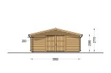 Garage en bois CLASSIC (44 mm), 6x6 m, 36 m² specification 2