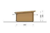 Abri de jardin en bois à toit plat DREUX (34 mm), 5x4 m, 18 m² specification 3