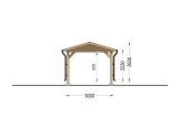 Carport en bois CLASSIC, 3x6 m, 18 m² specification 2