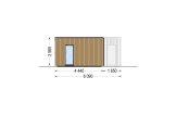 Chalet en bois en kit LUCIA 1 (Isolé, 44 mm + bardage), 40 m² specification 3