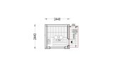 Sauna d'extérieur OKO (34 mm + bardage), 2.3x2.3 m, 4.1 m² specification 1
