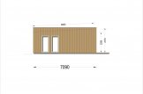 Petite maison en bois KAYA 3 (Isolé RE2020, 44 mm + bardage), 70 m² specification 3