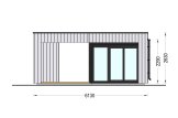 Abri de jardin en bois INES PLUS avec terrasse en L (34 mm + bardage), 6x6 m, 36 m² specification 5