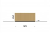 Garage bois toit plat SILVIA F (34 mm + bardage), 6x6 m, 36 m² specification 5