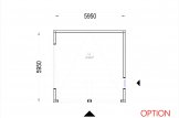 Garage en bois double à toit plat SILVIA DUO F (34 mm + bardage), 6x6 m, 36 m² specification 7