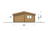Garage en bois double ALTERNATIVE (44 mm), 6x6 m, 36 m² specification 5
