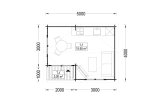 Abri de jardin en bois OSLO (34 mm), 5x4 m, 20 m² specification 1