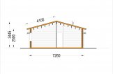 Chalet en bois HANNA 2 (44+44 mm), 7x8 m, 37 m² specification 6
