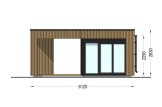 Abri de jardin en bois INES PLUS avec terrasse en L (Isolé, 34 mm + bardage), 6x6 m, 36 m² specification 5