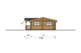 Chalet en bois avec terrasse DONNA S (44+44 mm), 63 m² + 11.5 m² specification 4