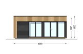 Abri de jardin en bois INES (34 mm + bardage), 6x3 m, 18 m² specification 2