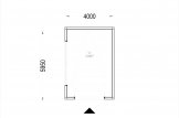 Garage bois toit plat SILVIA F (34 mm + bardage), 4x6 m, 24 m² specification 1