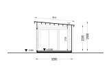 Abri de jardin en bois EVA avec abri (34 mm), 6x3 m, 11 m² specification 6