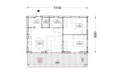 Chalet en bois SELENE (44 mm + bardage), 54 m² specification 1