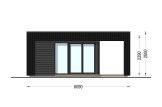 Abri de jardin en bois INES PLUS avec terrasse (34 mm + bardage), 6x3 m, 18 m² specification 2