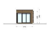 Abri de jardin en bois INES (Isolé, 34 mm + bardage), 6x3 m, 18 m² specification 5