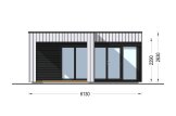 Abri de jardin en bois INES PLUS avec terrasse en L (Isolé, 34 mm + bardage), 6x6 m, 36 m² specification 2
