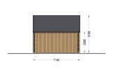 Chalet en bois en kit ALINA (Isolé, 34 mm + bardage), 46 m² specification 4