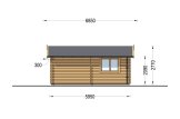 Garage en bois CLASSIC (44 mm), 6x6 m, 36 m² specification 5