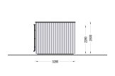 Abri de jardin en bois INES avec terrasse (Isolé RE2020, 34 mm + bardage), 6x3 m, 18 m² specification 3