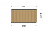 Bureau de jardin PREMIUM (Isolé RE2020, 34 mm + bardage), 5x4 m, 19.9 m² specification 4