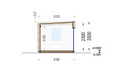 Studio de jardin PREMIUM (Isolé, 34 mm + bardage), 6x3 m, 18 m² specification 6