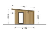 Abri de jardin en bois EVELIN S (Isolé, 34 mm + bardage), 4x3 m, 12 m² specification 5