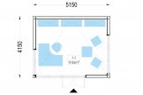 Studio de jardin PREMIUM (34 mm + bardage), 5x4 m, 19.9 m² specification 1