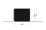 Abri de jardin en bois INES avec terrasse (Isolé RE2020, 44 mm + bardage), 6x3 m, 18 m² specification 3