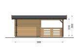 Abri de jardin en bois LILI (34 mm), 6x3 m, 8 m² specification 4
