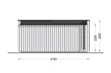 Abri de jardin en bois INES PLUS avec terrasse en L (Isolé, 34 mm + bardage), 6x6 m, 36 m² specification 4