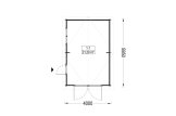 Garage en bois CLASSIC (34 mm), 4x6 m, 24 m² specification 1