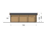Carport en bois 4x5 m avec abri (44 mm), 4x2.5 m specification 4