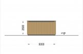 Garage bois toit plat SILVIA F (34 mm + bardage), 5x6 m, 30 m² specification 4
