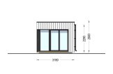 Abri de jardin en bois INES (Isolé, 34 mm + bardage), 6x3 m, 18 m² specification 5
