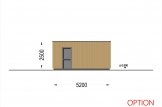 Garage bois toit plat SILVIA F (34 mm + bardage), 3.2x5.2 m, 16.6 m² specification 8