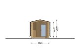 Sauna d'extérieur SERENE (34 mm + bardage), 3.3x2.5 m, 4.95 m² specification 3
