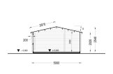 Abri de jardin en bois NINA (34 mm), 5x5 m, 25 m² specification 6