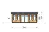 Abri de jardin en bois DEVON (34 mm), 6x4 m, 24 m² specification 2