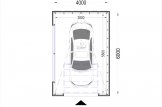 Garage bois toit plat STELA F (ossature en bois), 4x6 m, 24 m² specification 1