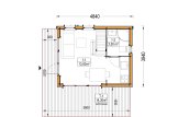 Chalet en bois SOPHIA (Isolé, 34 mm + bardage), 20 m² specification 1